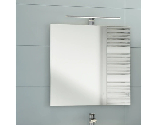 Čtvercové zrcadlo s osvětlením do koupelny