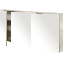 Zrcadlová skříňka bez osvětlení Sanox 140 x 13 x 65 cm dub přírodní 3 dvířka