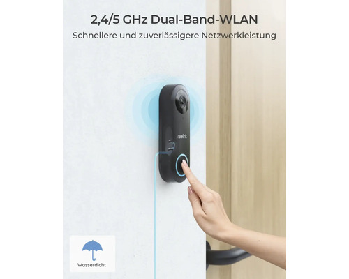 Reolink video zvonek s dvoukanálovou WiFi sítí ovládá ruka