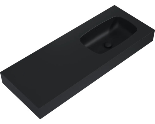 Černé umyvadlo na desku do koupelny