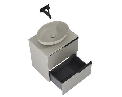 Umyvadlová skříňka s umyvadlem a nástěnnou baterií