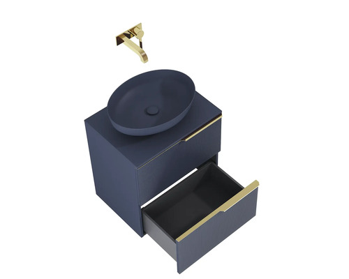 Kombinace umyvadla s umyvadlem na desku, baterií a otevřenou zásuvkou