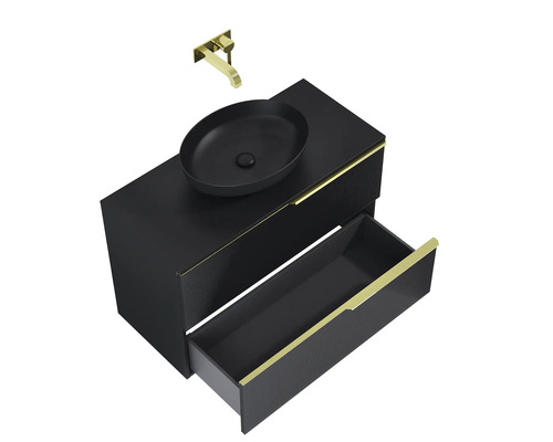 Umyvadlová skříňka se zásuvkou, umyvadlem na desku a vodovodní baterií