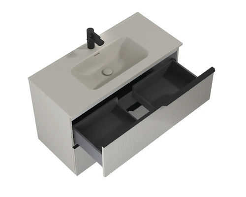 Umyvadlová skříňka se zásuvkou a baterií