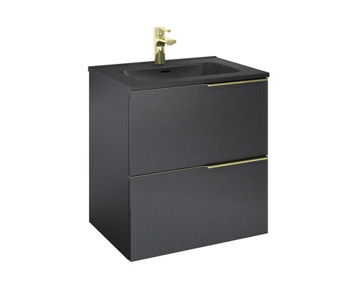 Skříňka pod umyvadlo se dvěma zásuvkami a baterií