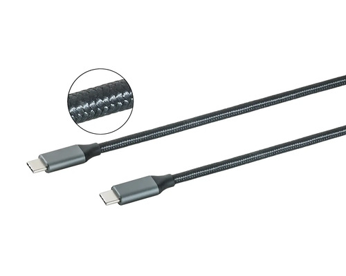 Kabel USB typu C s textilním opletením a konektorem