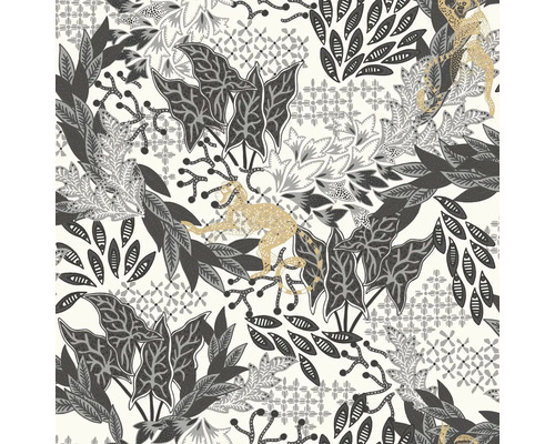 Tapeta se vzorem listů a opic