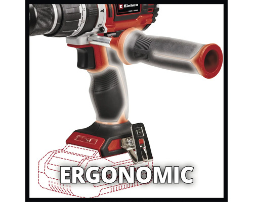 Detailní pohled na aku šroubovák Einhell s ergonomickou přídavnou rukojetí.