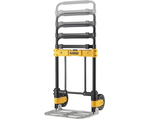 Logo DeWalt na rudlu s nastavitelnou rukojetí a nášlapnou deskou