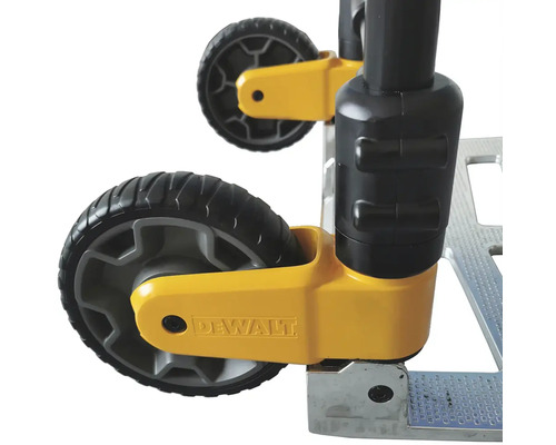 Detailní pohled na kolečka rudlu DeWalt