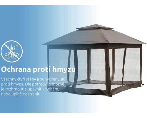 Zahradní altán s moskytiérou