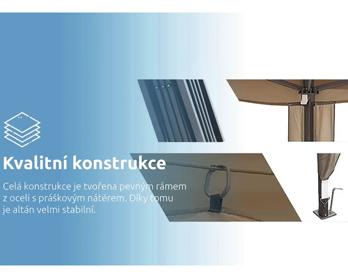 Detail stabilní konstrukce altánu