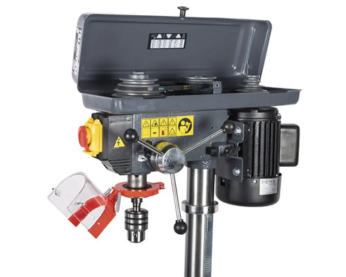 Detailní pohled na sloupovou vrtačku