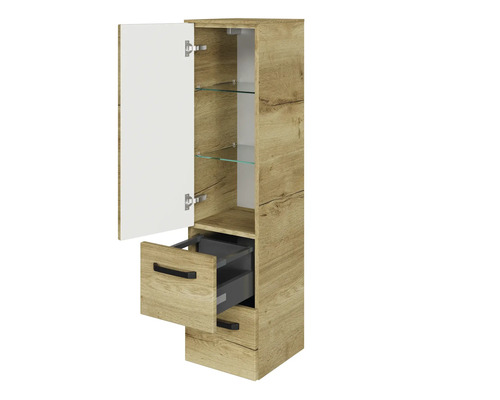 Koupelnová skříňka se zásuvkami a policemi