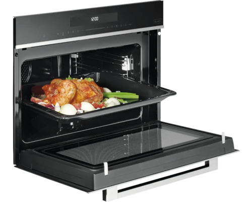 Trouba s otevřenými dvířky a pečení uvnitř