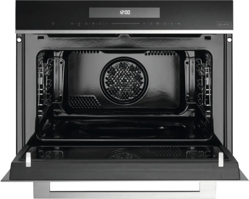 Otevřená trouba s varným prostorem a digitálním displejem