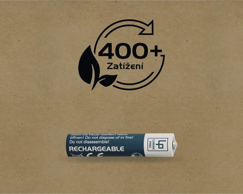 Dobíjecí baterie Lumak Pro se symbolem pro 400násobné nabití