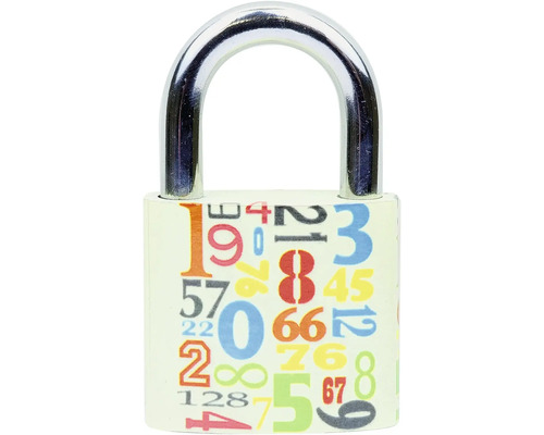 Visací zámek se vzorem čísel