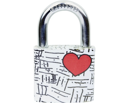 Visací zámek s motivem srdce