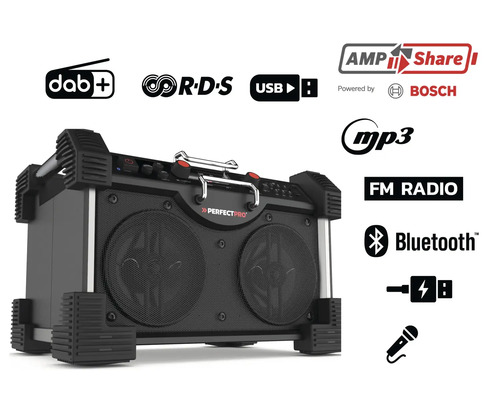 Reproduktor Perfectpro s DAB Plus, RDS, USB, MP3, FM rádiem a Bluetooth