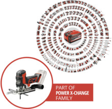 Řada Einhell Power X-Change s akumulátorovou přímočarou pilou a akumulátorem