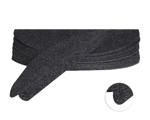 Nášlap na schody Paris antracitový 25x65 cm Stupňový koberec půlměsíc pro pokládku na schody