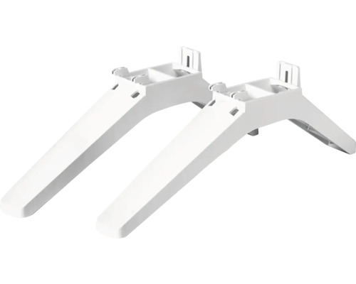 Dvě bílé plastové nohy stolu