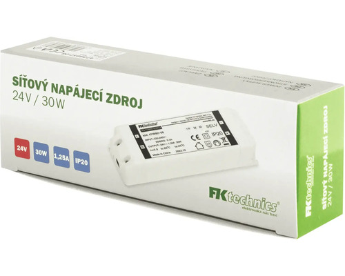 Síťový napájecí zdroj 24 V 30 W v balení