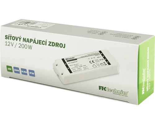 FK Technics síťový zdroj 12 V / 200 W v balení