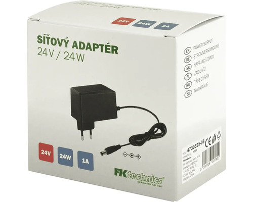 Síťový adaptér 24V/24W v balení