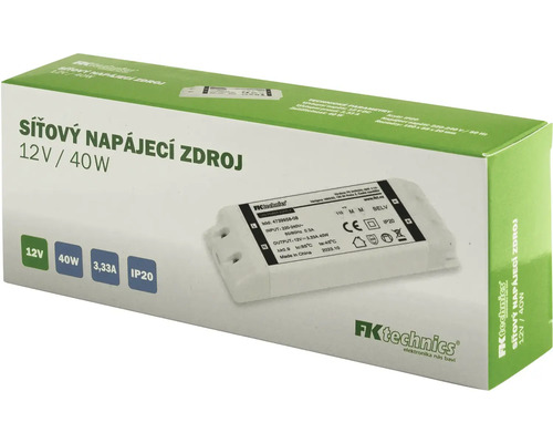 Síťový napájecí zdroj 12 V / 40 W v obalu