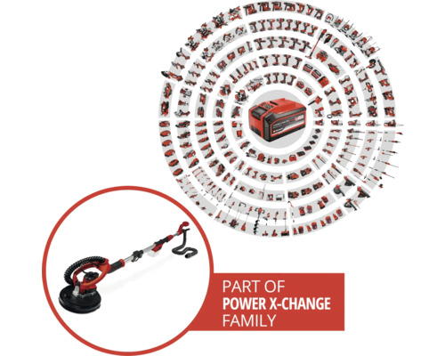 Řada Einhell Power X-Change s bruskou na sádrokarton a baterií