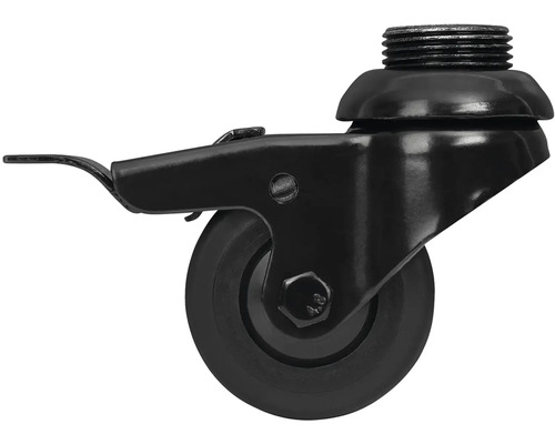 Otočné kolečko s brzdou a závitovým kolíkem