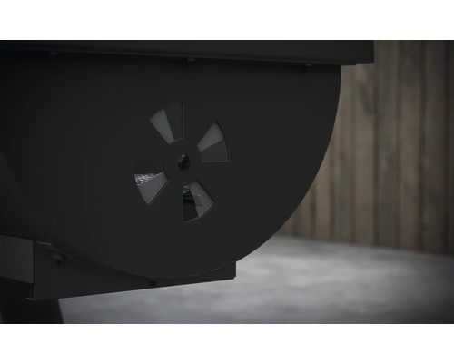 Detailní pohled na ventilační systém grilu