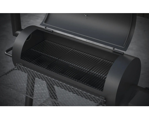 Otevřený gril na dřevěné uhlí s grilovacím roštem