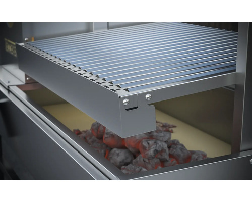 Gril s uhlím pod roštem