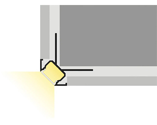 Rohový LED profil se světlem