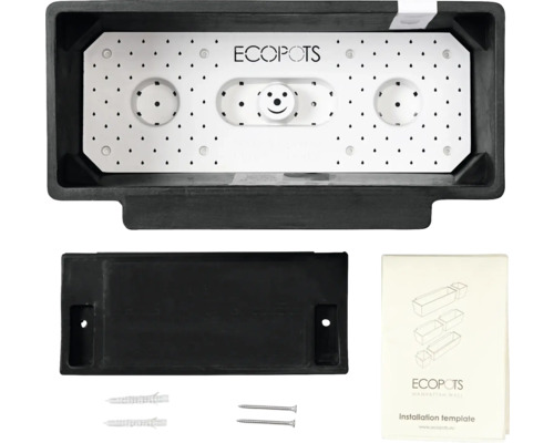 Ecopots truhlík s montážním materiálem a návodem k instalaci