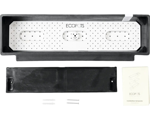 Ecopots truhlík s montážním materiálem a instalační příručkou