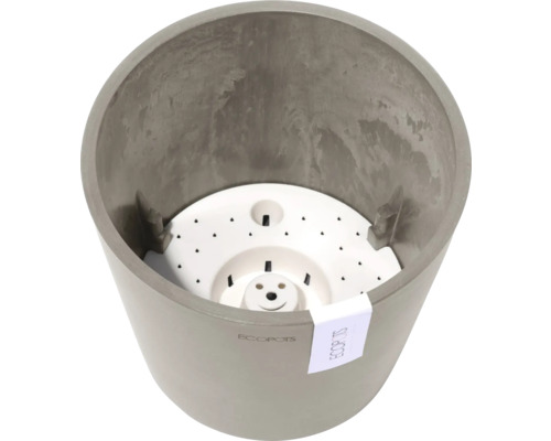 Šedý květináč se zavlažovací vložkou