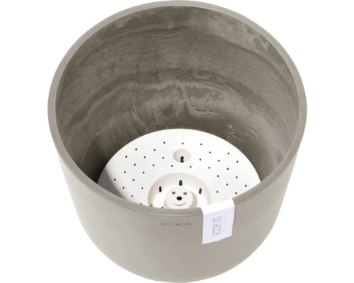 Šedý květináč se zavlažovací vložkou