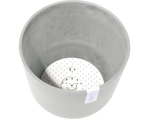 Šedý květináč se zavlažovací vložkou