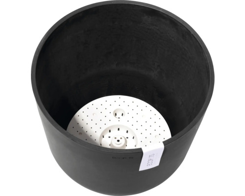 Černý květináč se zavlažovací vložkou