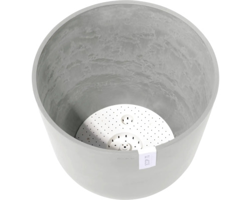 Šedý květináč se zavlažovací vložkou