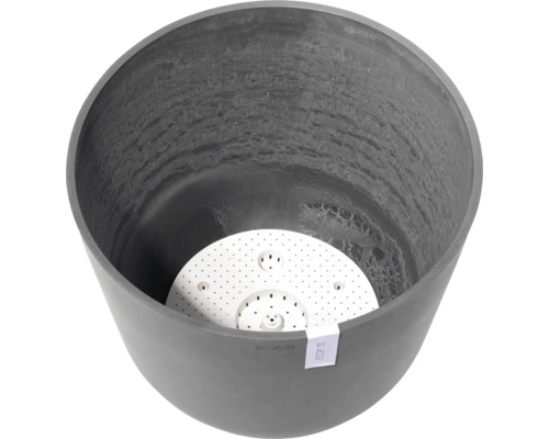 Šedý květináč se zavlažovací vložkou