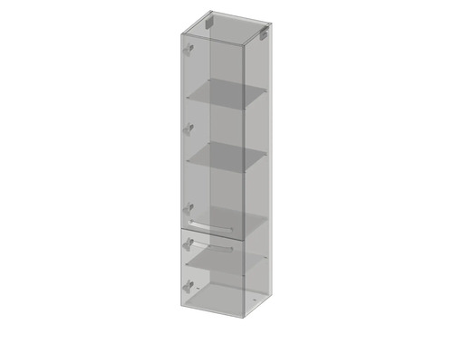 Vysoká skříň s policemi a zásuvkami