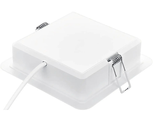 Čtvercové vestavné LED svítidlo s připojovacím kabelem a upevňovacími pružinami