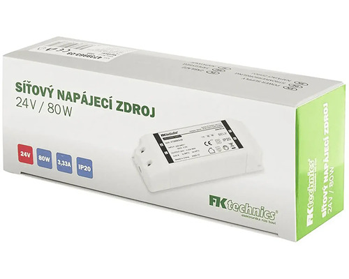 Síťový zdroj FKtechnics 24 V 80 W v balení