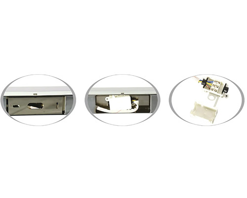 Detailní pohled na roletovou skříň s motorem a ovládáním.