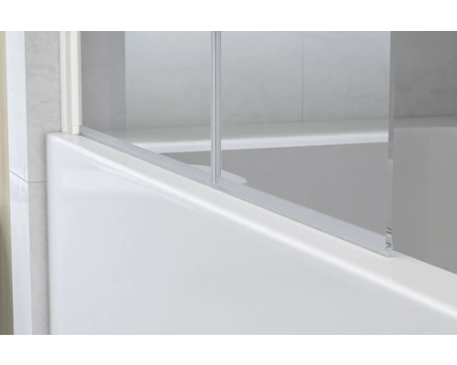 Detail vanové zástěny se sklem